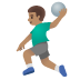 man playing handball, medium skin tone